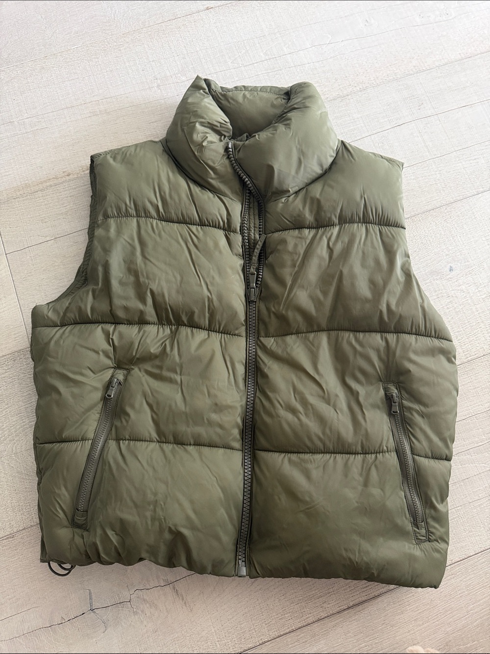 Old Navy Olive Green Puffer Vest